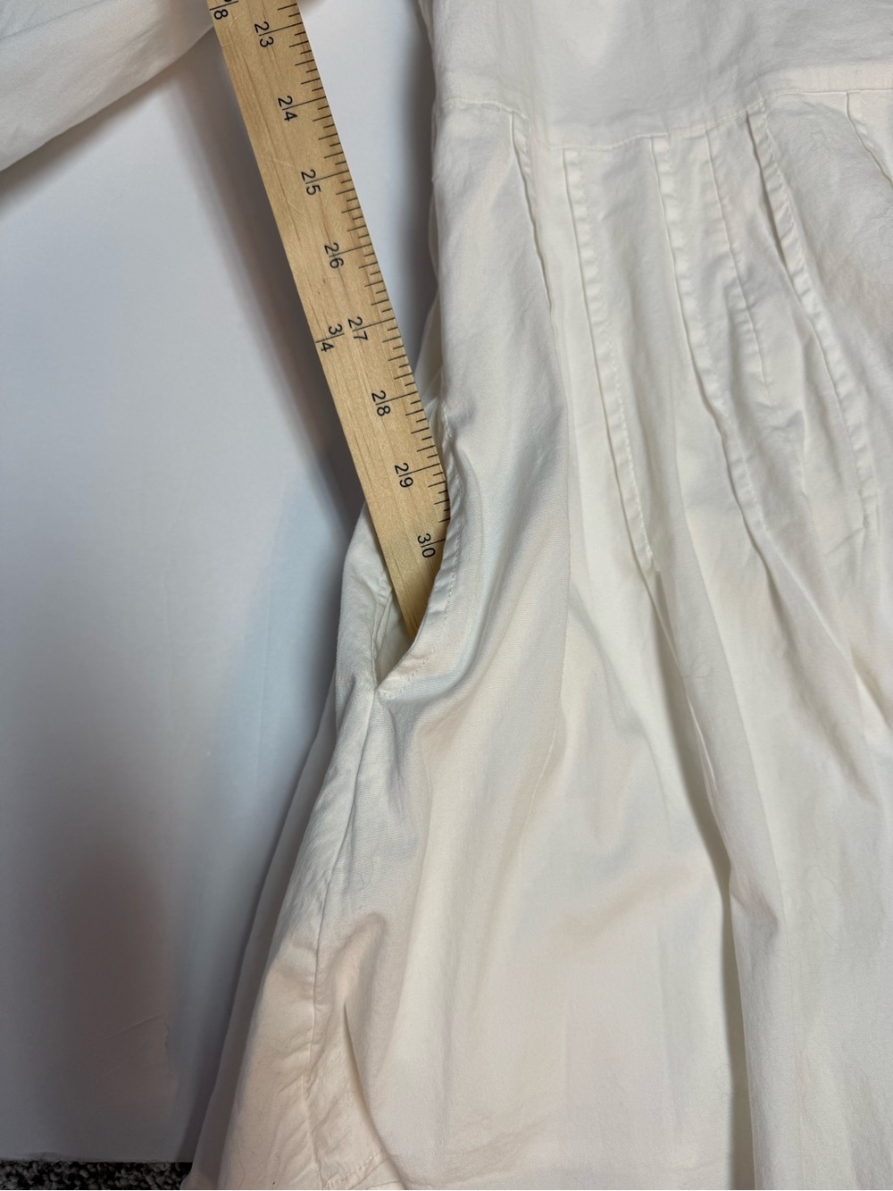 NWT Free People marvelous Mia long sleeve Button-Front Ivory Mini Shirt Dress XS - Picture 16 of 16